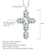 Gemstone King Natural Aquamarine 925 Sterling Silver Cross Necklace - Kirijewels.com