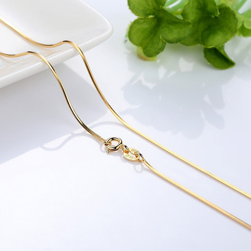 Emma 14K Gold Water Wave Chain Necklace
