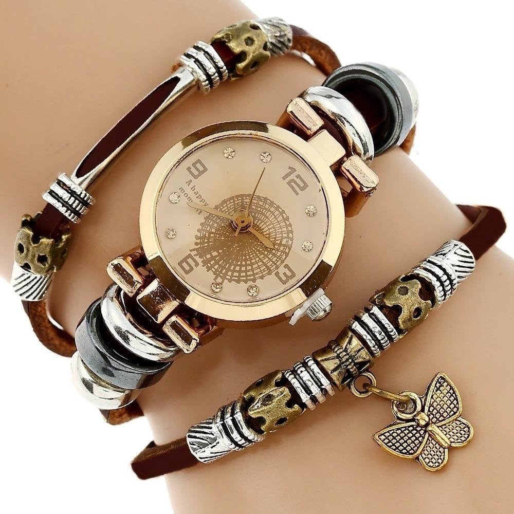 Platinum Monarch Butterfly Watch - Kirijewels.com