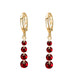 Long Crystal Rhinestone Pendant Drop Earrings-Drop Earrings-Kirijewels.com-Gold Red 26K104-Kirijewels.com