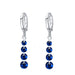 Long Crystal Rhinestone Pendant Drop Earrings-Drop Earrings-Kirijewels.com-Silver Blue 26K112-Kirijewels.com