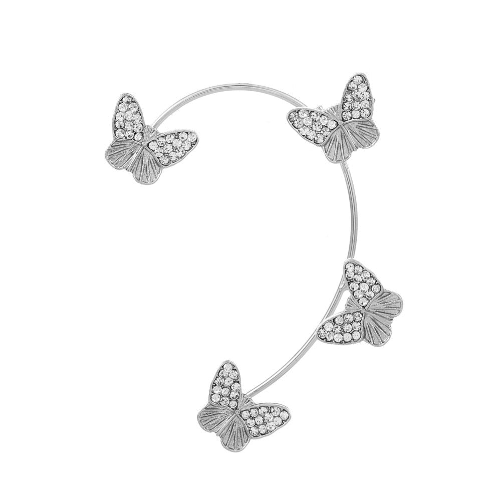 Sparkling Zircon Butterfly Wedding Earrings