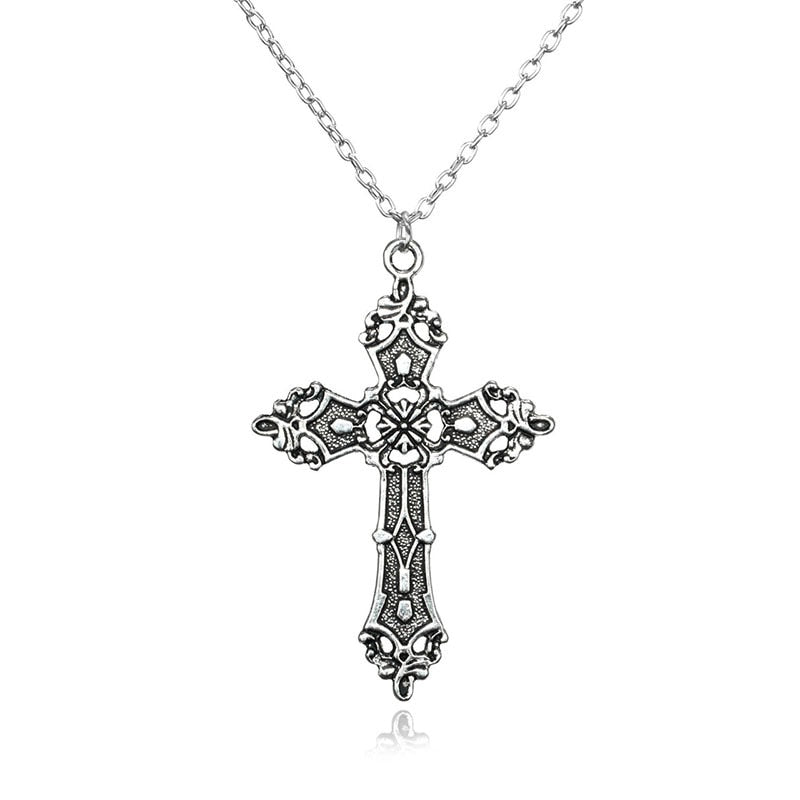 Gothic Grunge Heart Cross Necklace — Kirijewels.com