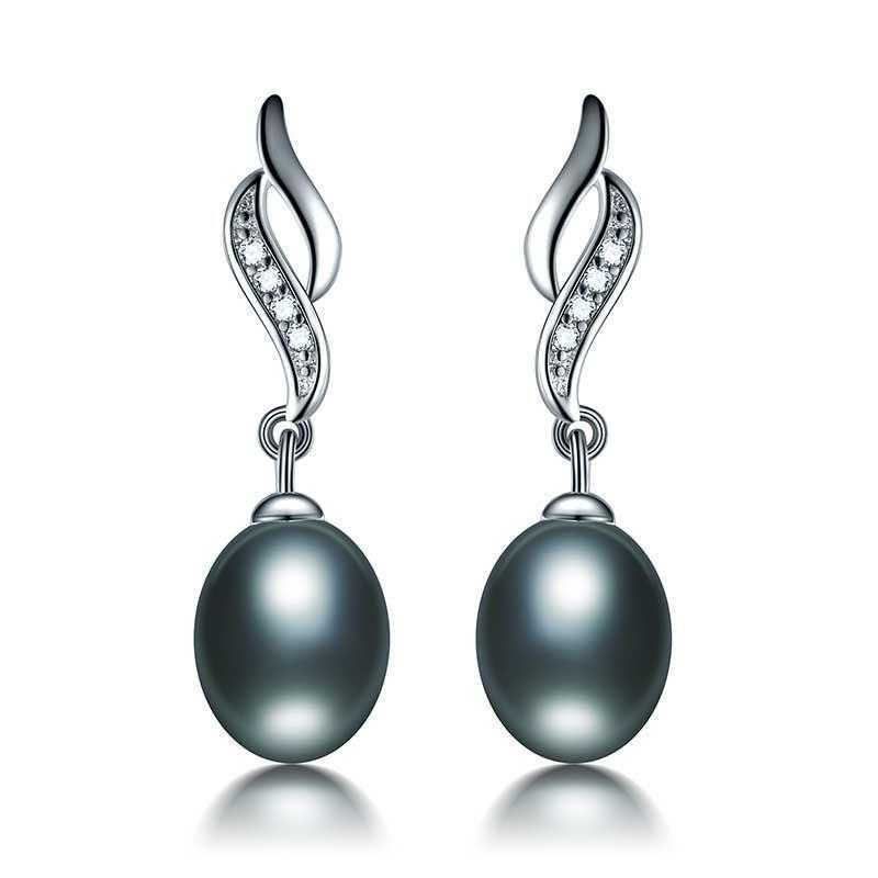Free Love Mother Natural Pearl Stud Earrings-Stud Earrings-Kirijewels.com-black pearl-Kirijewels.com