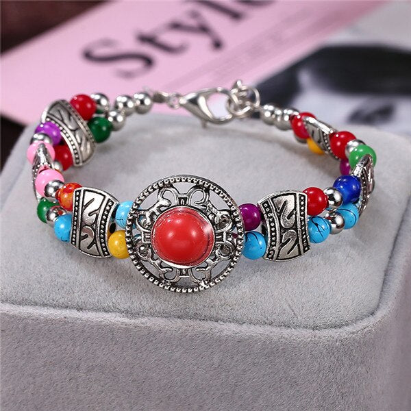 Multilayer Natural Stone Snake Bracelet