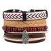 Genuine Leather Feather Bracelet-Charm Bracelets-Kirijewels.com-Brown CE17-Kirijewels.com