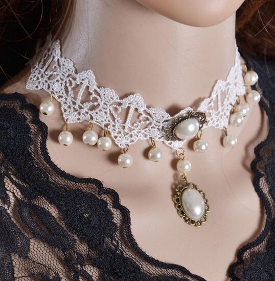 Victoria Water Drop Gothic Choker Necklace