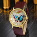 Butterfly Clasp Leather Watch Band-Watch-Kirijewels.com-Brown-Kirijewels.com