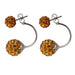 Shamballa Stud Earrings-earrings-Kirijewels.com-yellow E1753-Kirijewels.com