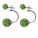 Free Shamballa Stud Earrings-earrings-Kirijewels.com-E1752-Green-Kirijewels.com