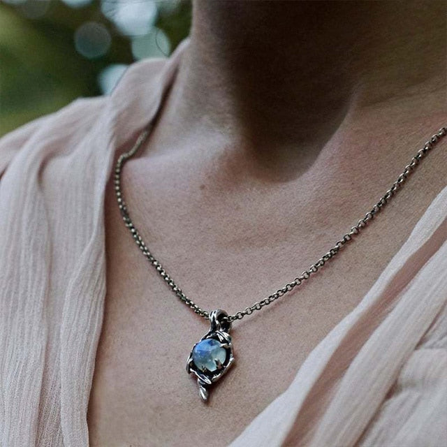 Moonstone Cocktail Floral Necklace