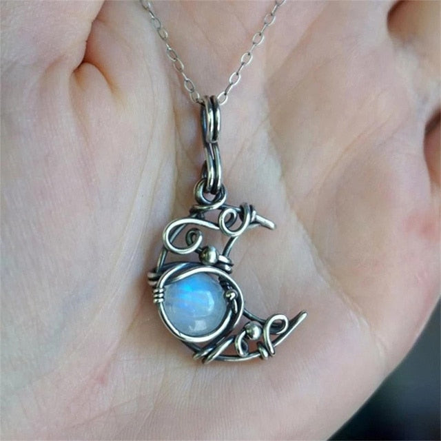 Moonstone Cocktail Floral Necklace