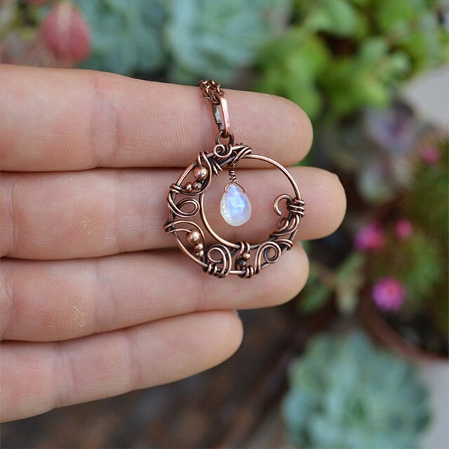 Moonstone Cocktail Floral Necklace