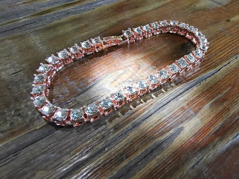 Cubic Zirconia Pavé Link Bracelet in Sterling Silver - 8.5