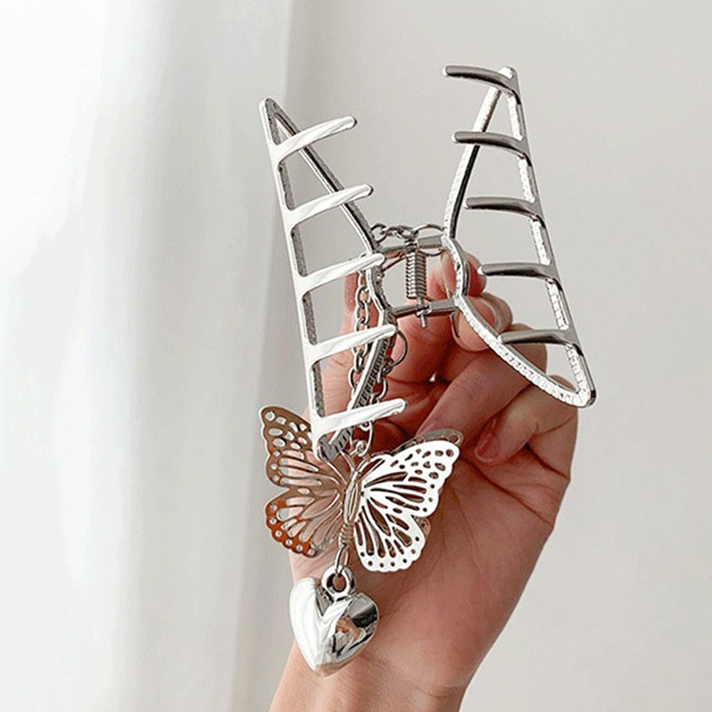 Hollow Out Heart Tassel Butterfly Headband