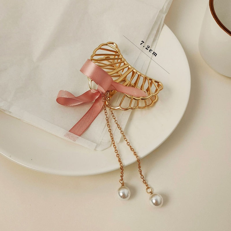 Hollow Out Heart Tassel Butterfly Headband
