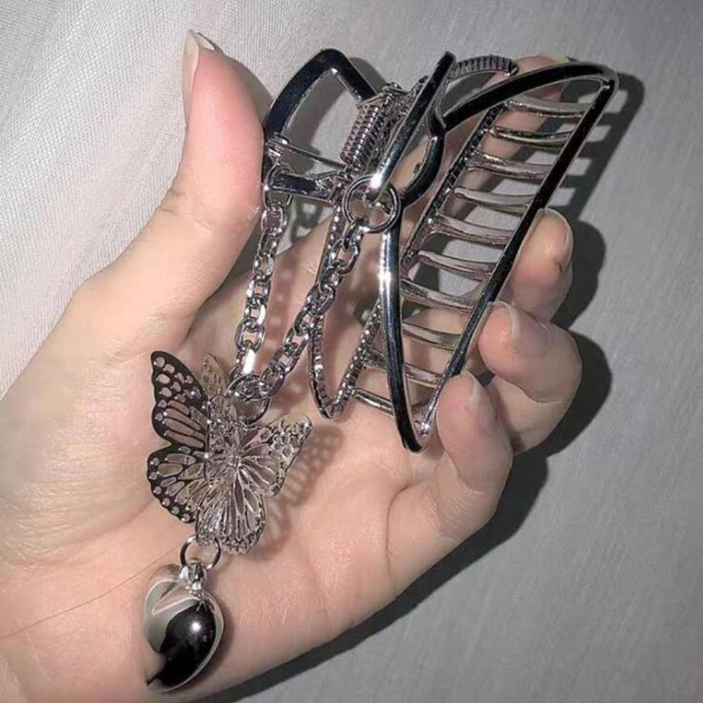 Hollow Out Heart Tassel Butterfly Headband