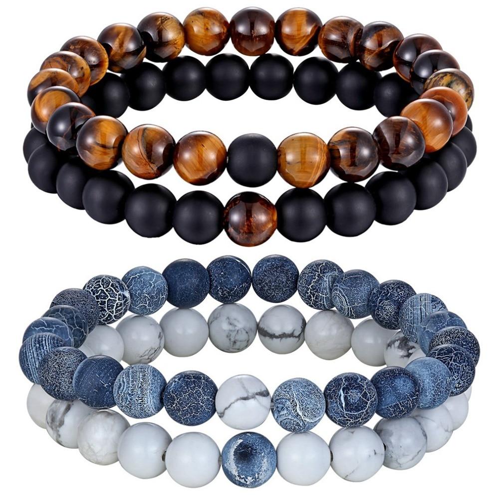 Distance Natural Stone Yoga Beaded Bracelet - Kirijewels.com