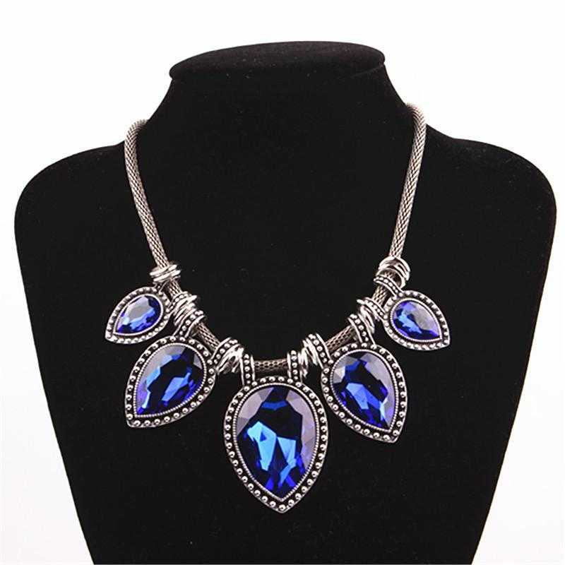 Free Luxury Shining Charm Crystal Necklace-Choker Necklaces-Kirijewels.com-Dark Blue-Kirijewels.com