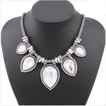 Luxury Shining Charm Crystal Necklace-Choker Necklaces-Kirijewels.com-White-Kirijewels.com