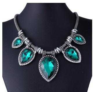Luxury Shining Charm Crystal Necklace-Choker Necklaces-Kirijewels.com-Green-Kirijewels.com