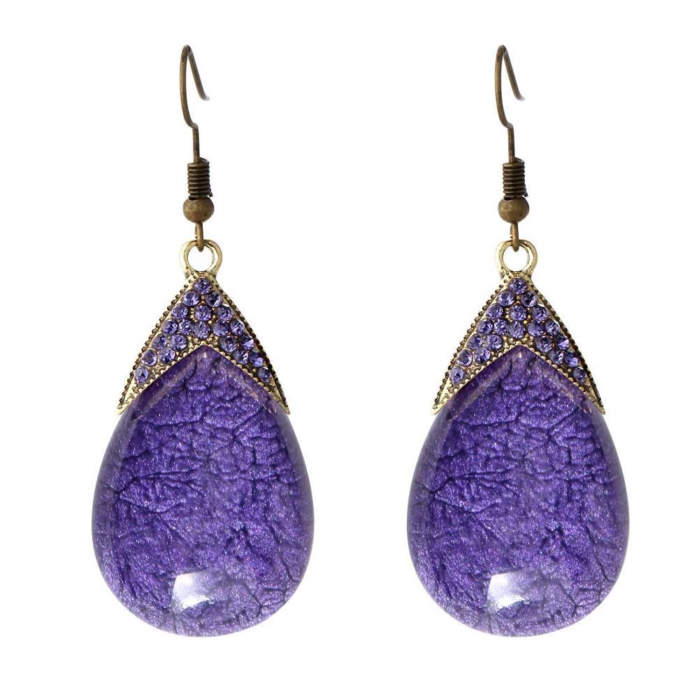 Natural Stone Peacock Earrings - Kirijewels.com