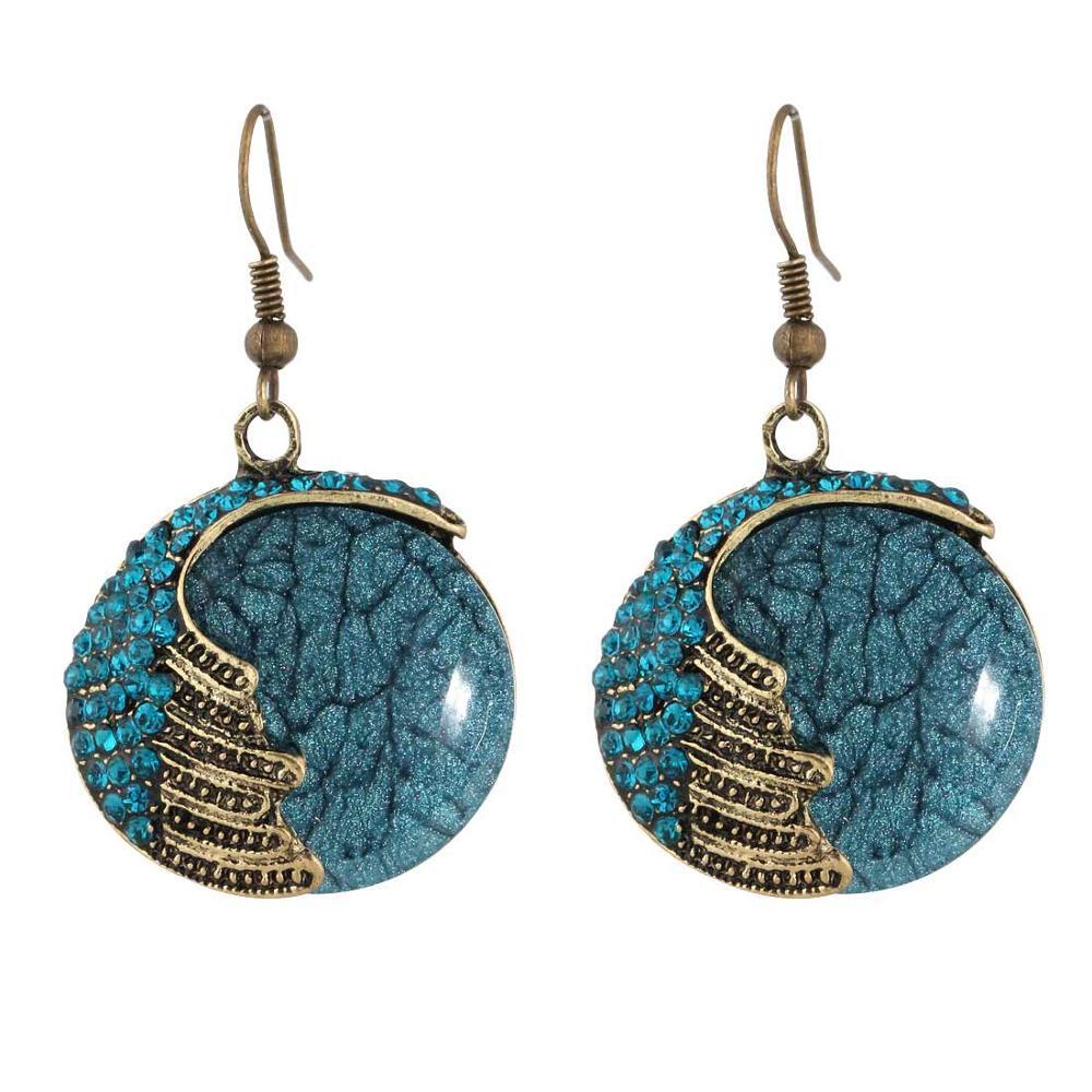 Natural Stone Peacock Earrings - Kirijewels.com