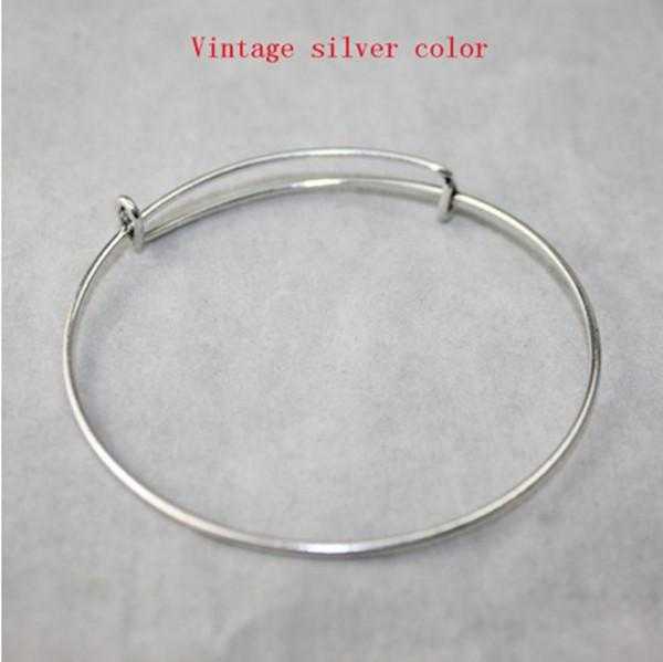 Free Expandable Wire Bracelet-Bangles-Kirijewels.com-Vintage Silver-Kirijewels.com