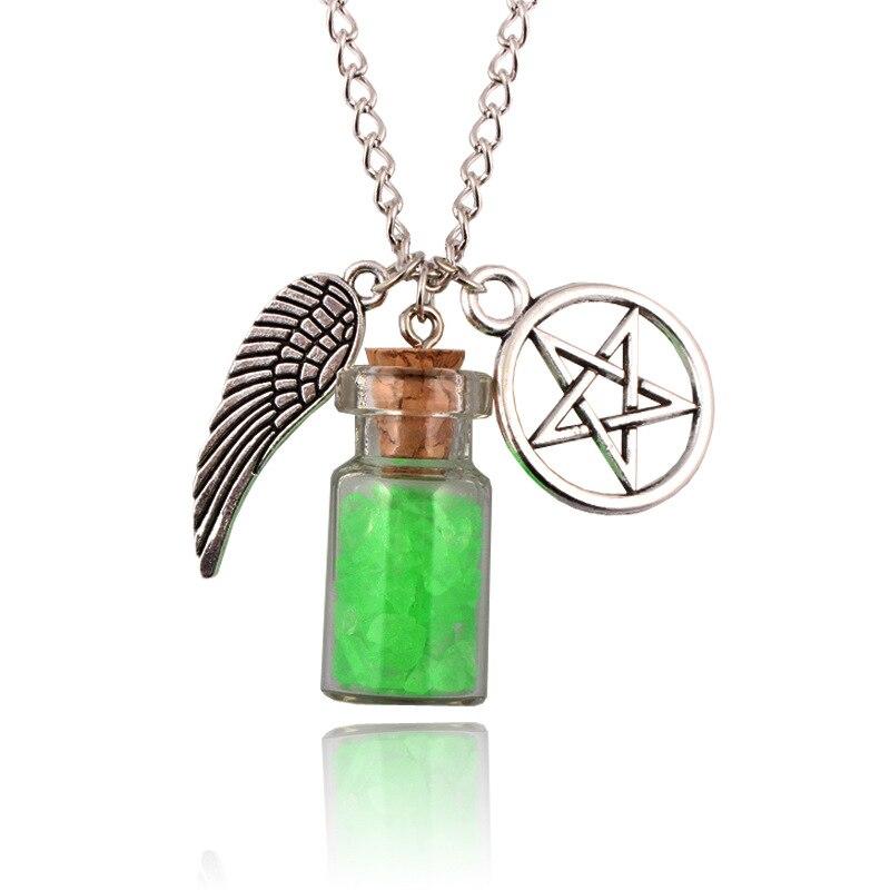 Pentagram Angel Wing Necklace - Kirijewels.com