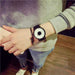 Unique Dial Design Lovers' Leather Wristwatch-Women's Watches-Kirijewels.com-Black Leather White-China-Kirijewels.com