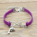 Infinity Love Dolphin Leather Bracelet - Kirijewels.com