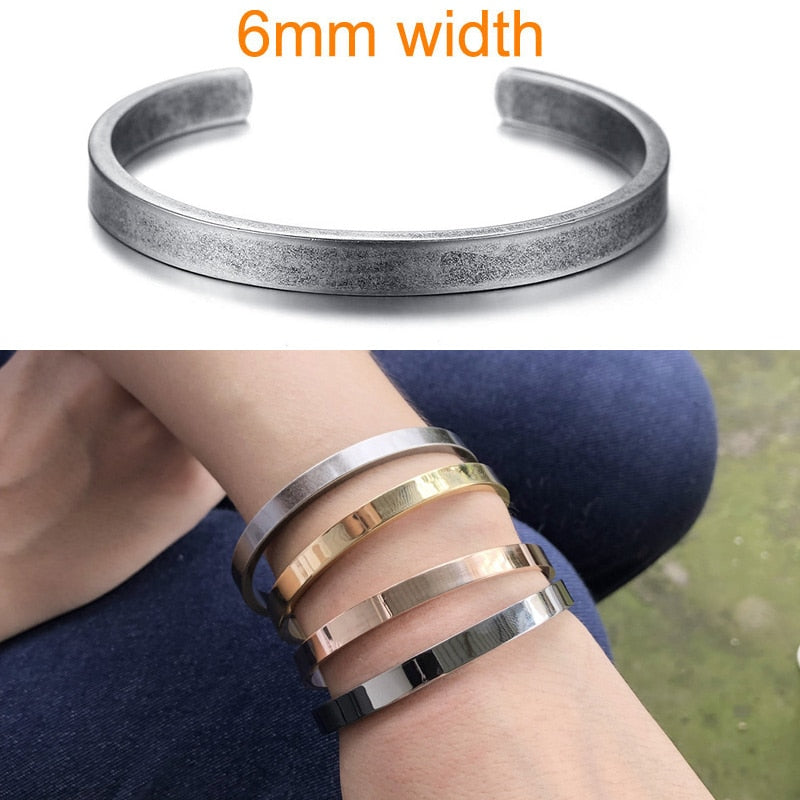 Eva Personalized Engraved Inspirational Cuff Bracelet