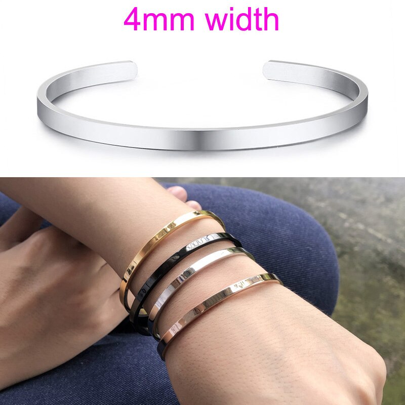 Eva Personalized Engraved Inspirational Cuff Bracelet