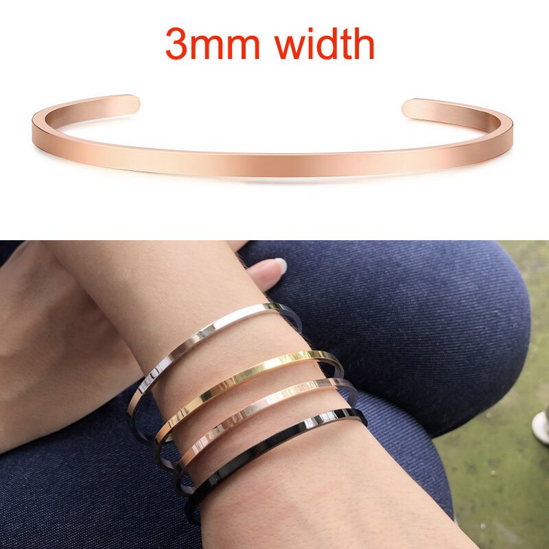 Eva Personalized Engraved Inspirational Cuff Bracelet