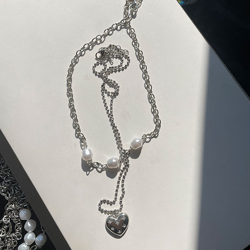 Hollow out Double Layer Chain Metal Necklace