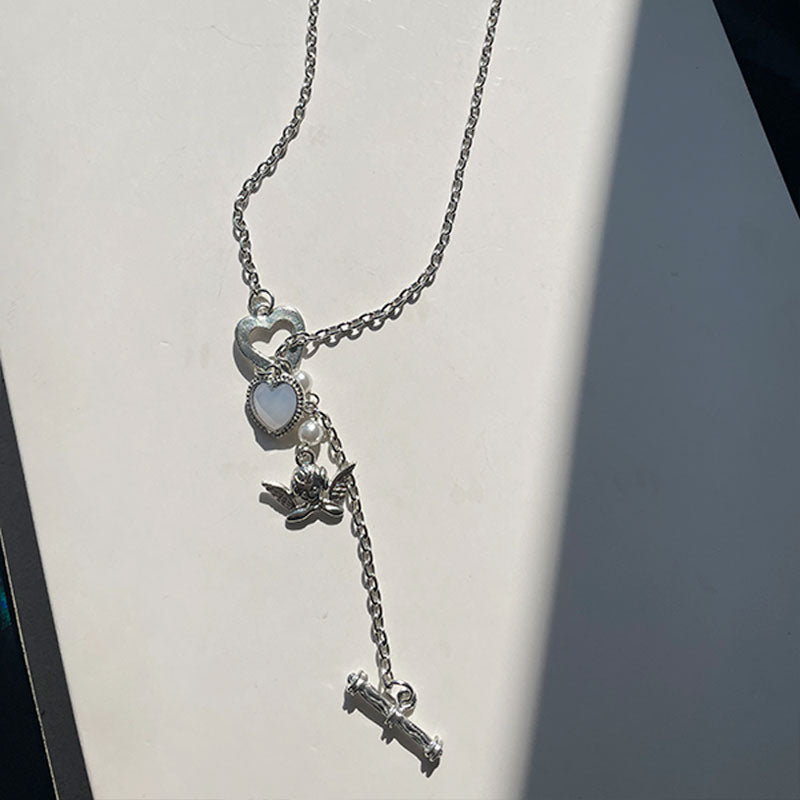 Hollow out Double Layer Chain Metal Necklace