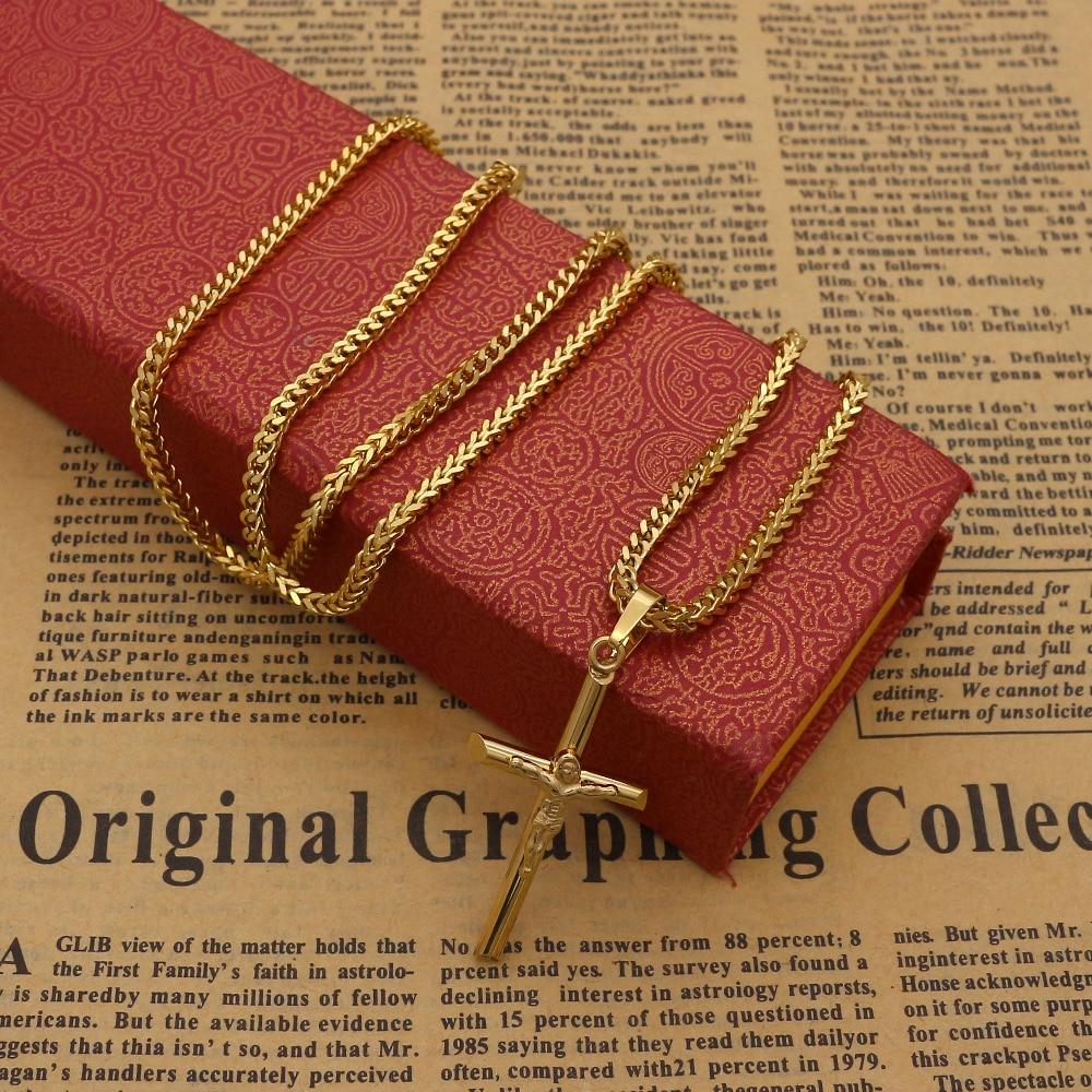 Eternity Stainless Steel Cross Necklace - Kirijewels.com