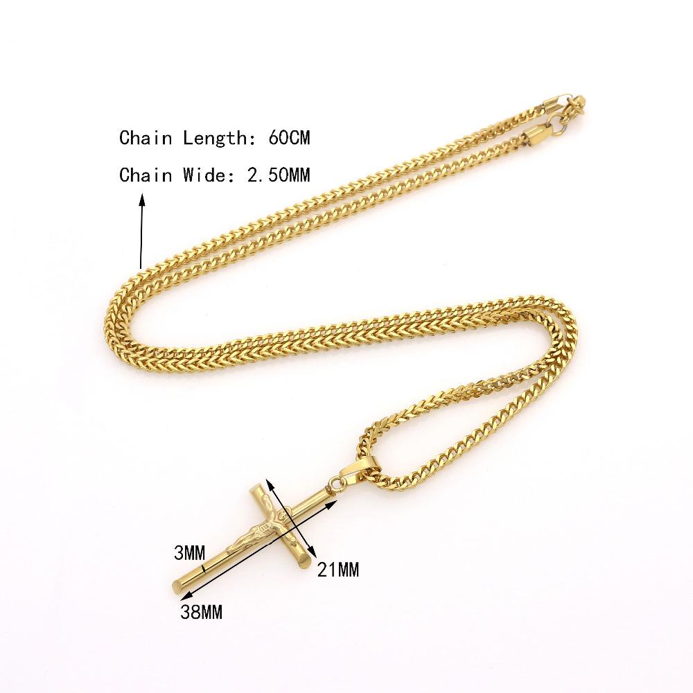 Eternity Stainless Steel Cross Necklace - Kirijewels.com