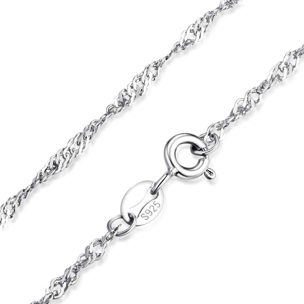 Grace 100% Genuine 925 Sterling Silver Chain Necklace - Kirijewels.com