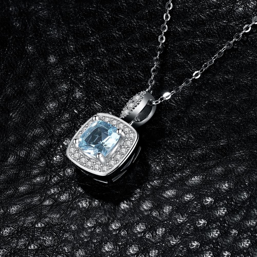 Natural 925 Sterling Silver Blue Topaz Necklace - Kirijewels.com