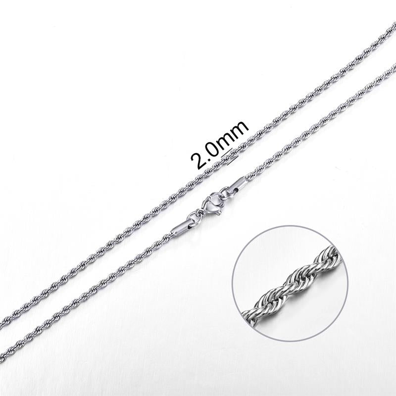Scarlett Stainless Steel Rope Chain Necklace