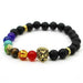 Black Lava Healing Yoga Bracelet-Charm Bracelets-Kirijewels.com-Black lion and lava-Kirijewels.com