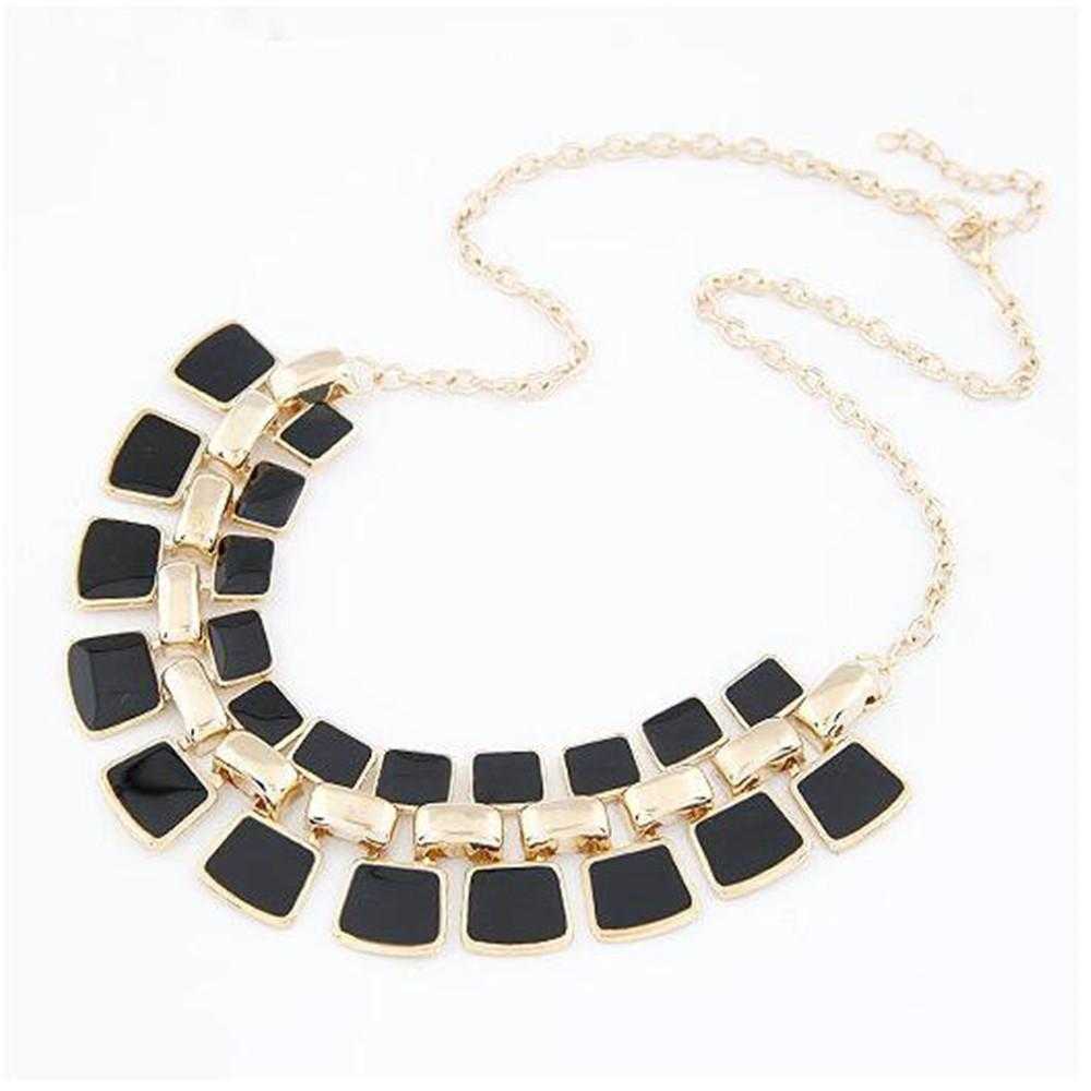 Chain Collar Necklace-Necklace-Kirijewels.com-Black-Kirijewels.com