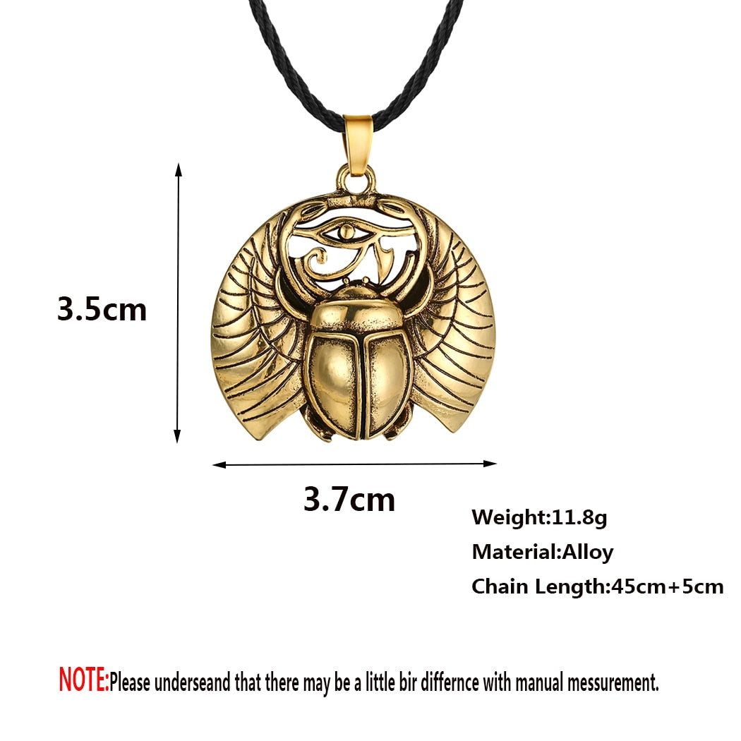Eye Of Horus Abalone Shell Bug Necklace
