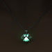 Glow In The Dark Puppy Paw Chain Necklace-Pendant Necklaces-Kirijewels.com-white-Kirijewels.com