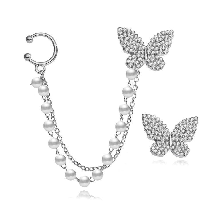 Layla Rhinestone Butterfly Stud Earrings