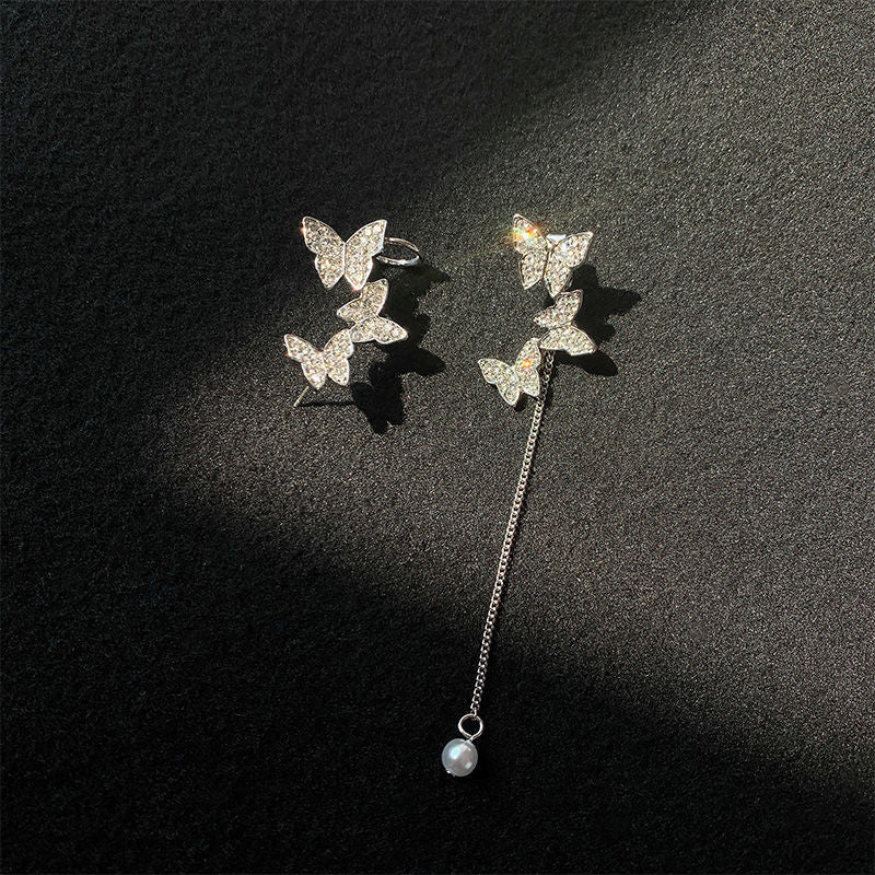 Layla Rhinestone Butterfly Stud Earrings