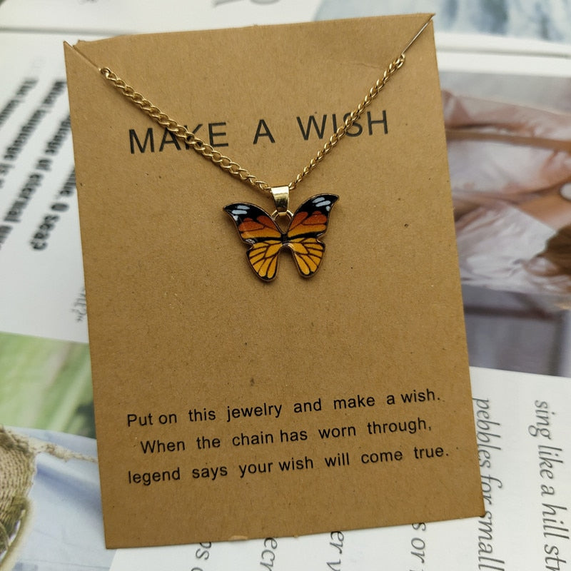 Korean Fashion Butterfly Pendant Necklace
