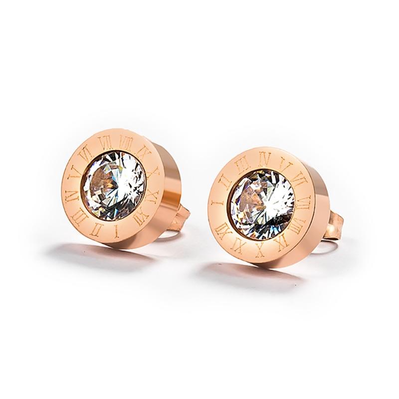 Eva Roman Numeral Crystal Earrings - Kirijewels.com