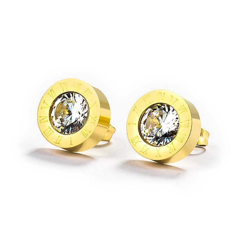 Eva Roman Numeral Crystal Earrings - Kirijewels.com